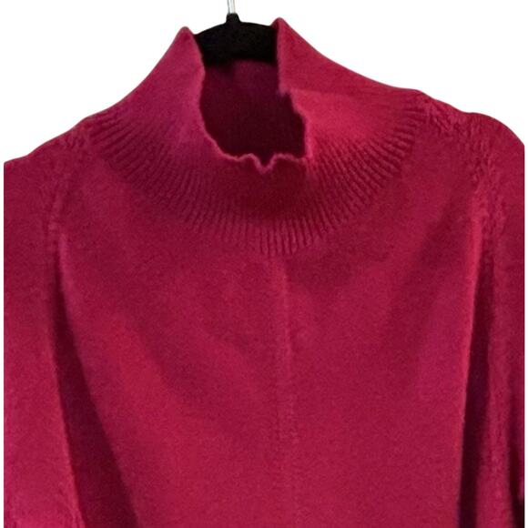 Maeve Anthropologie Crystal Hot Pink Sweater XL Tunic Oversized Preppy Costco's - Picture 2 of 5